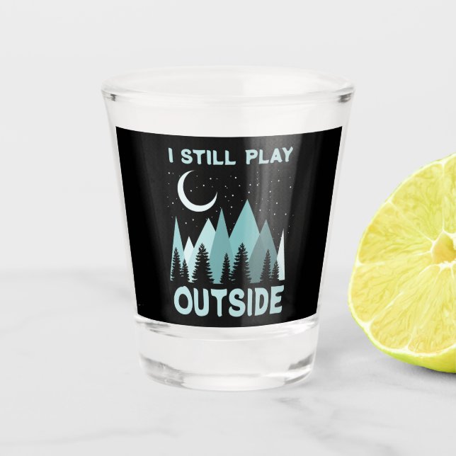 Vaso De Chupito Vacaciones de Cita de Camping (Anverso)