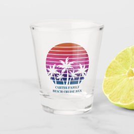 Vaso De Chupito Vacaciones familiares de Personalizados de palmera