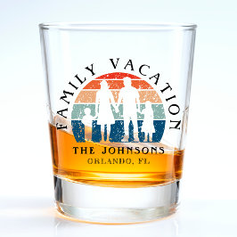 Vaso De Chupito Vacaciones familiares Manos Retro Sun