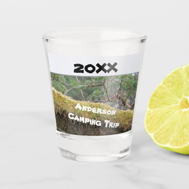 Vaso De Chupito Vacaciones Rústicas de Camping Familiar (Anverso)