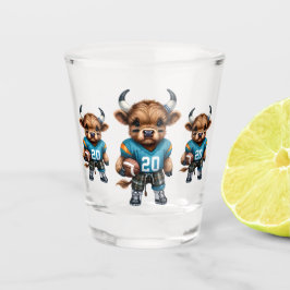 Vaso De Chupito Vacas de las Tierras Altas y Fútbol Americano