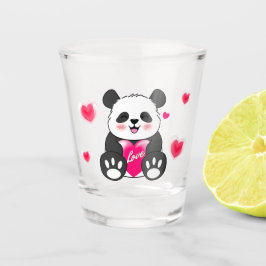 Vaso De Chupito Valentine Panda en el amor