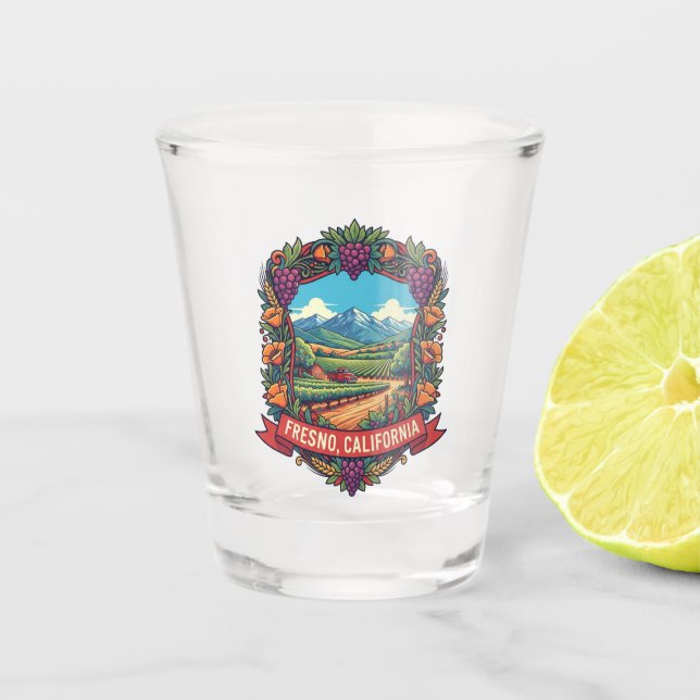 Vaso De Chupito Valle Central de Fresno California (Anverso)