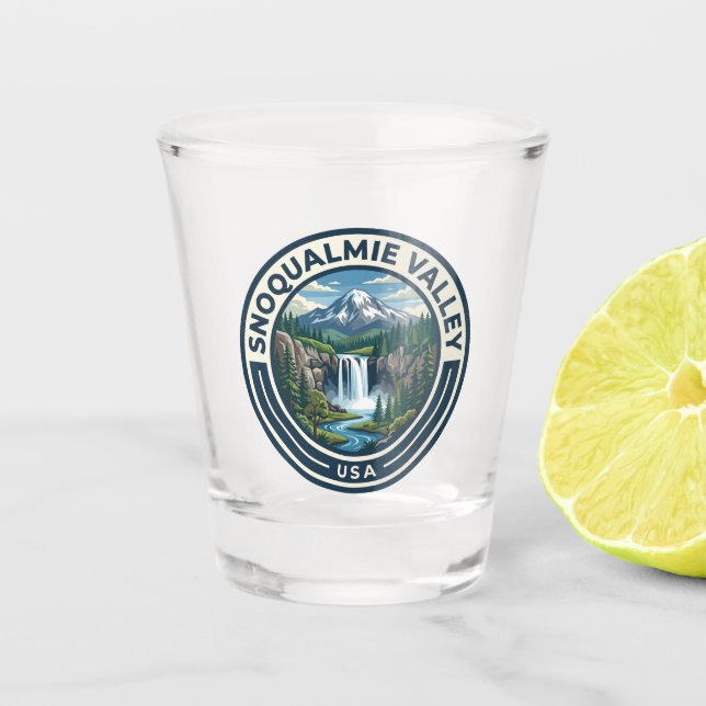 Vaso De Chupito Valle de Snoqualmie EE. UU. (Anverso)