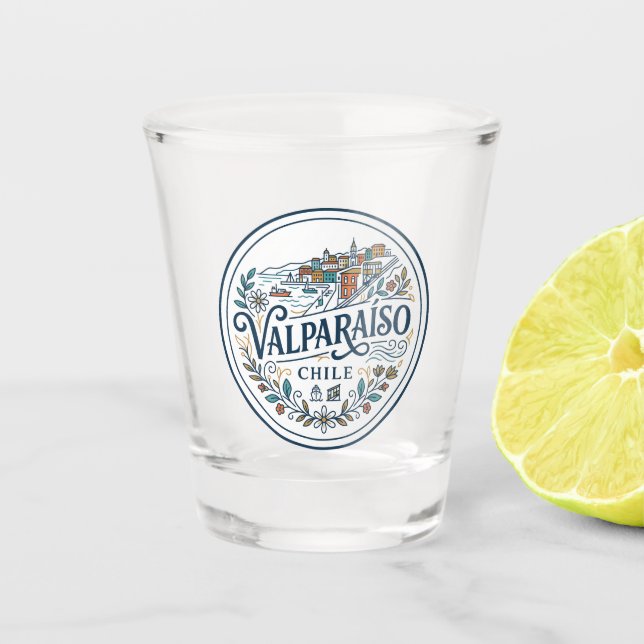 Vaso De Chupito Valparaíso Chile (Anverso)