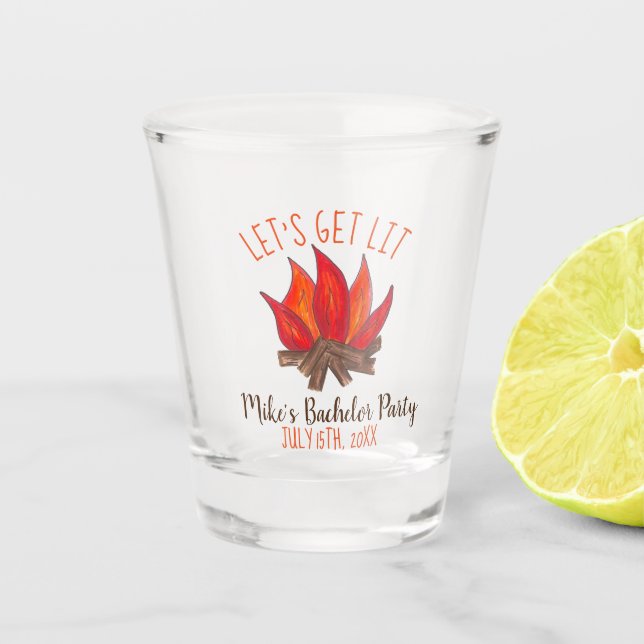 Vaso De Chupito Vamos a Emborracharnos Despedida de Soltero Fiesta (Anverso)