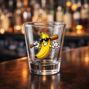 Vaso De Chupito Vamos a Volvernos Locos Béisbol Retro Plátano Dive