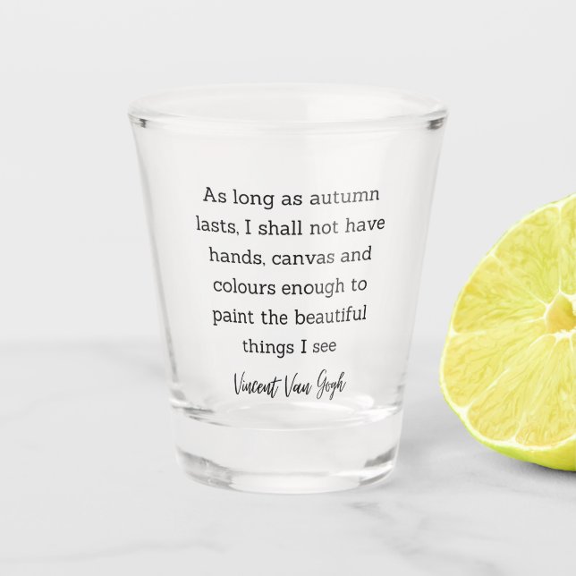 Vaso De Chupito Van Gogh Autumn Quote Decor For Home (Anverso)
