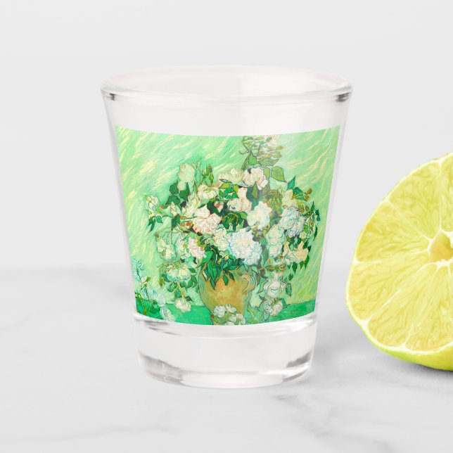 Vaso De Chupito Van Gogh White Roses (Anverso)