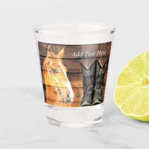 Vaso De Chupito Vaquero de Caballo bota a la Junta Rusa del Barrio