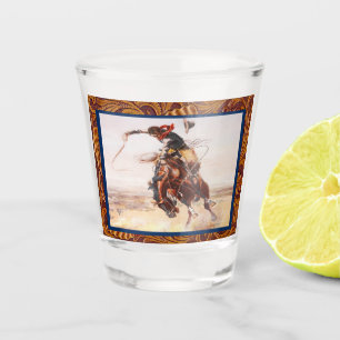 Vaso De Chupito Vaquero occidental en caballo Bucking del oeste