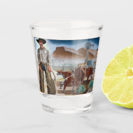 Vaso De Chupito Vaquero Ropando