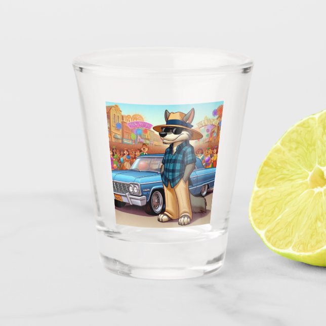 Vaso De Chupito Vato Lobo "Año Nuevo" (Anverso)