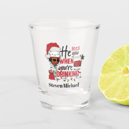 Vaso De Chupito ve que bebe Navidades fiesta añadir nombre