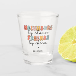 Vaso De Chupito Vecinos retro personalizados por elección de amigo