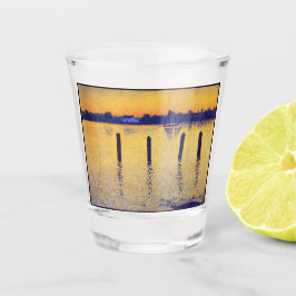 Vaso De Chupito Veleros sobre el río Scheldt (Bélgica)