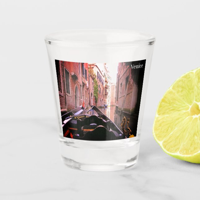 Vaso De Chupito Venecia Gondola Ride de la tarjeta de vacaciones i (Anverso)