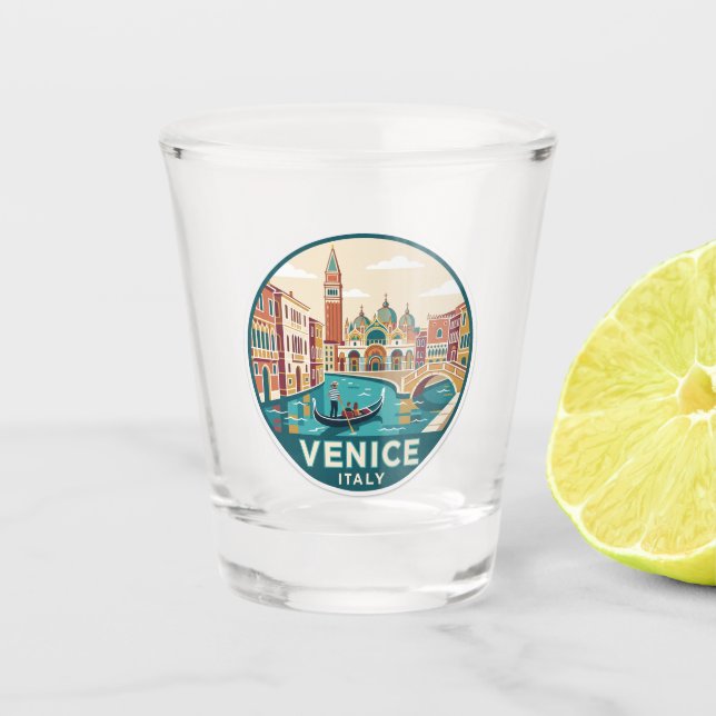 Vaso De Chupito Venecia Italia (Anverso)