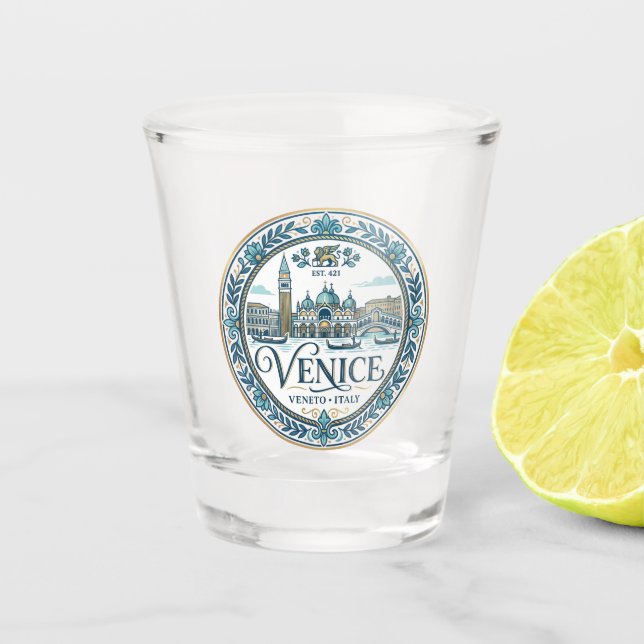 Vaso De Chupito Venecia Italia (Anverso)
