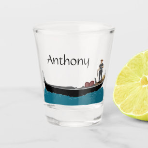 Vaso De Chupito Venecia, Italia Gondola y Gondolier temas de viaje