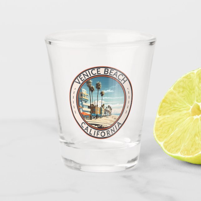 Vaso De Chupito Venice Beach California Boardwalk Retro (Anverso)