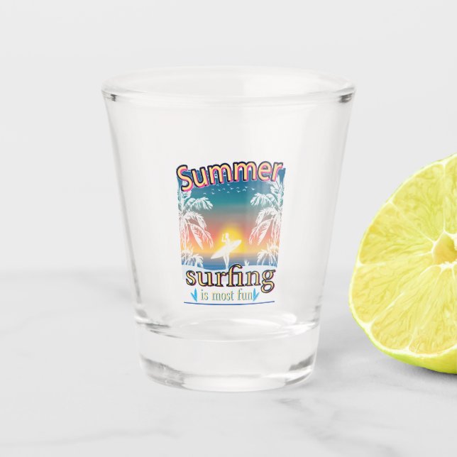 Vaso De Chupito Verano - El surf es lo más divertido (Anverso)