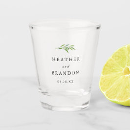 Vaso De Chupito Verde Rústico Elegante Favoritos de matrimonio