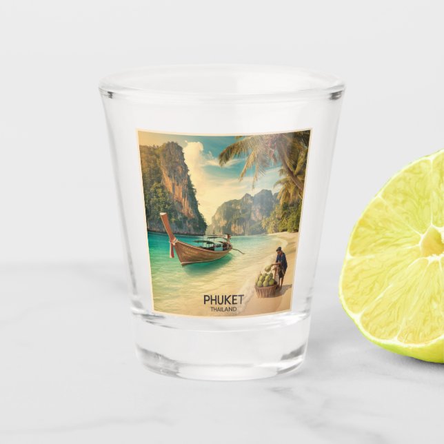 Vaso De Chupito Verre à shot Phuket – Souvenir tropical paradis (Anverso)