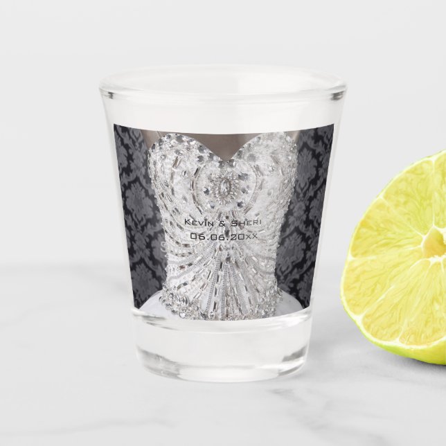 Vaso De Chupito Vestido de novia (Anverso)