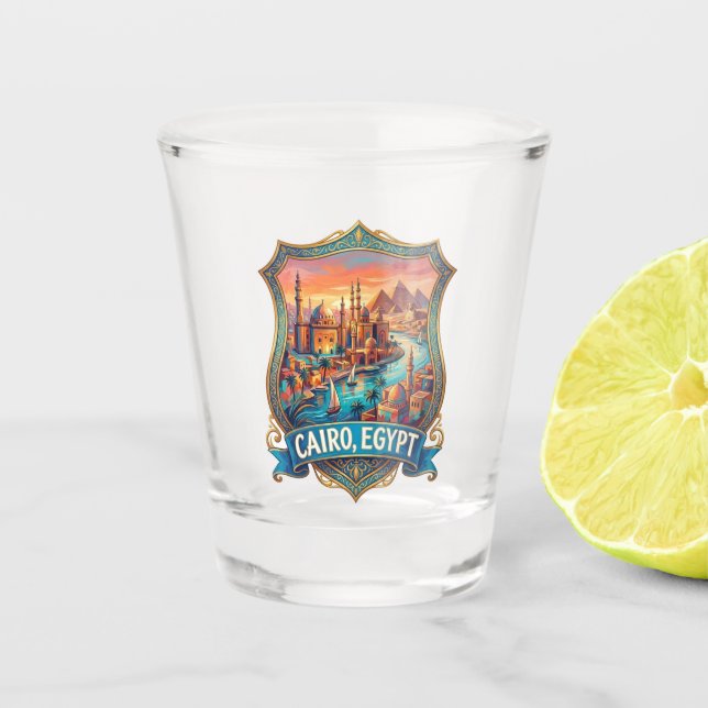 Vaso De Chupito Viaje a El Cairo Egipto (Anverso)