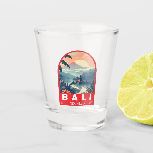 Vaso De Chupito Viaje de arte de Bali en Indonesia (Anverso)