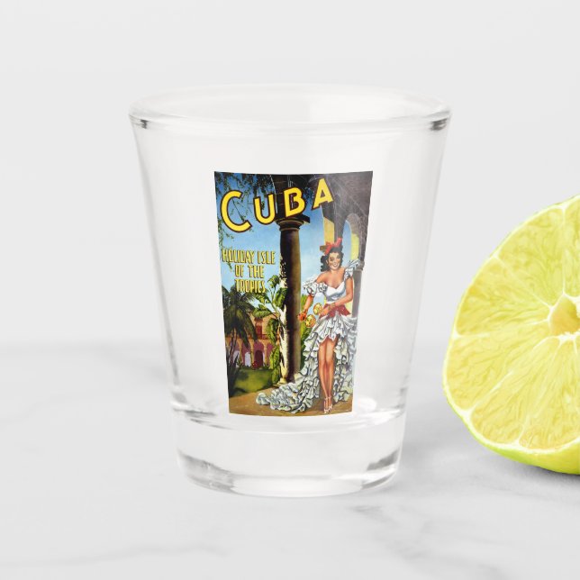 Vaso De Chupito Viaje de bailarina cubana (Anverso)