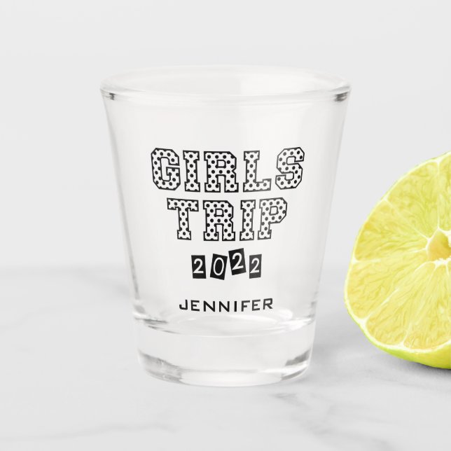 Vaso De Chupito Viaje de chicas 2022 Fin de semana de vacaciones (Anverso)