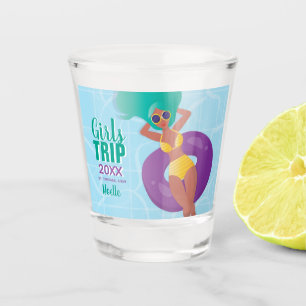 Vaso De Chupito Viaje de chicas, año, nombre, mujer negra en grupo