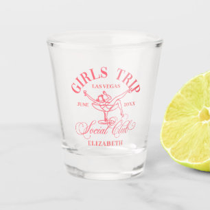 Vaso De Chupito Viaje de chicas del club social Martini rosa meloc