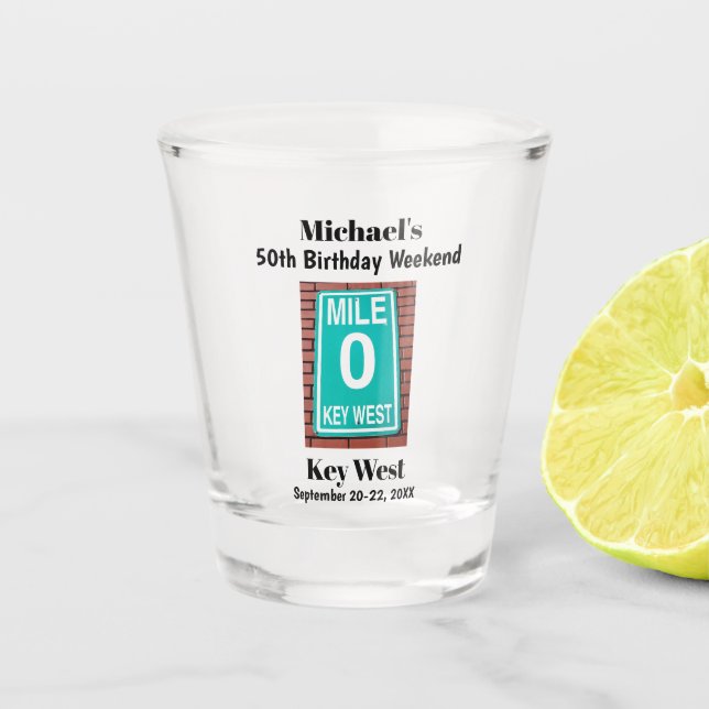 Vaso De Chupito Viaje de fin de semana del partido de cumpleaños " (Anverso)
