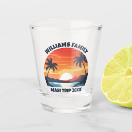 Vaso De Chupito Viaje de personalizado Maui en Guay Sunrise Palm T