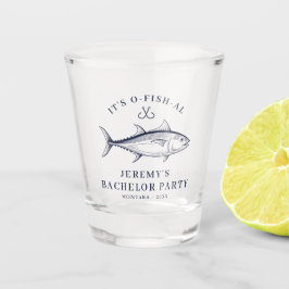 Vaso De Chupito Viaje de Pesca del Grupo del Novio en Despedida de