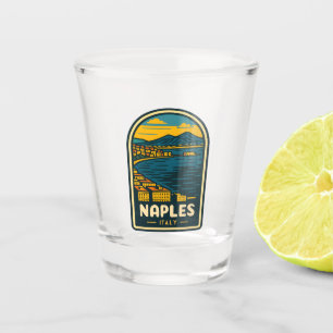 Vaso De Chupito Viaje de Vintage Nápoles Italia Retro Scenic Coast