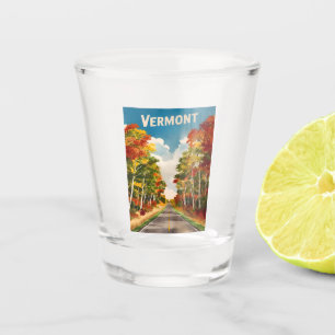 Vaso De Chupito Viaje de Vintage Vermont Rústico Paisaje Retro