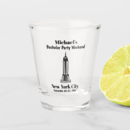 Vaso De Chupito Viaje del bachiller en la fiesta de Nueva York