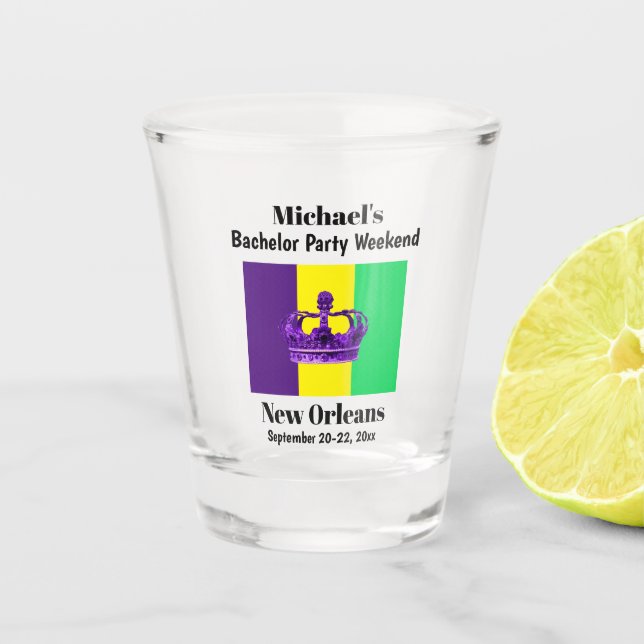 Vaso De Chupito Viaje del bachiller Party a favor de New Orleans (Anverso)