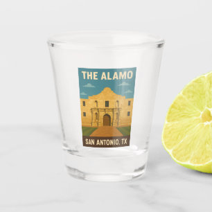 Vaso De Chupito Viaje Retro Vintage Alamo San Antonio Texas