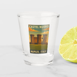 Vaso De Chupito Viaje retro vintage Castel Nuovo Nápoles Italia