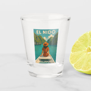 Vaso De Chupito Viaje retro vintage El Nido Filipinas Escenario