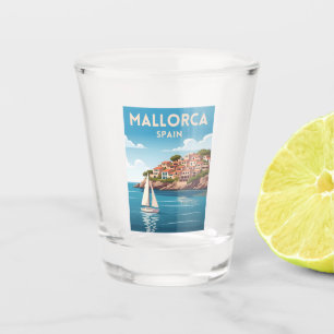 Vaso De Chupito Viaje Retro Vintage Mallorca Mar España