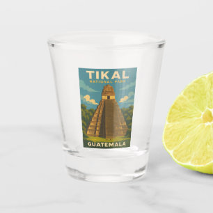 Vaso De Chupito Viaje retro vintage Parque nacional Tikal Guatemal