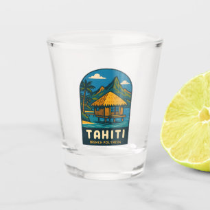 Vaso De Chupito Viaje Retro Vintage Tahití Polinesia Francesa Play