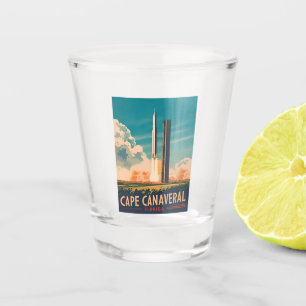 Vaso De Chupito Viaje Vintage Cabo Canaveral Florida Retro Scenic