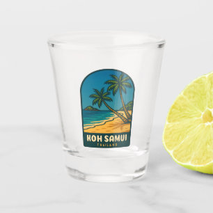 Vaso De Chupito Viaje Vintage Koh Samui Tailandia Playa Retro